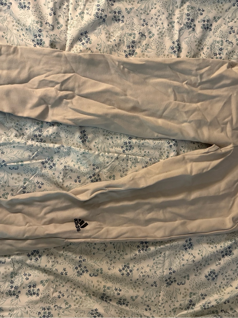 adidas Beige Track Pants with Black Logo